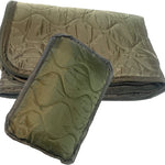 "Trail Rider" Olive Drab, 3-Sided Zippered Poncho Liner with Zippered Headport, Stuff and Head Pad