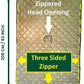 "Trail Rider" Olive Drab, 3-Sided Zippered Poncho Liner with Zippered Headport, Stuff and Head Pad